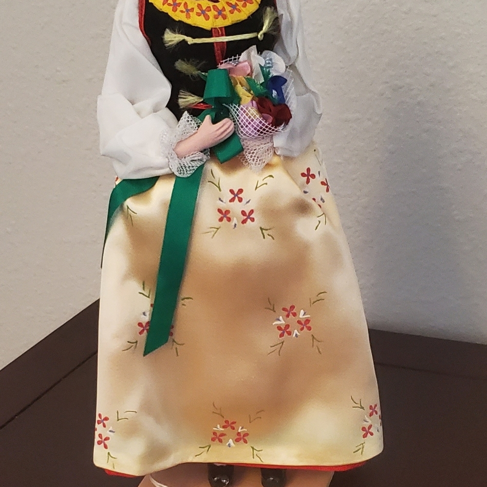 Vintage 1980 Handmade Cepelia Milenium Polish Folk Art Doll Excellent Condition